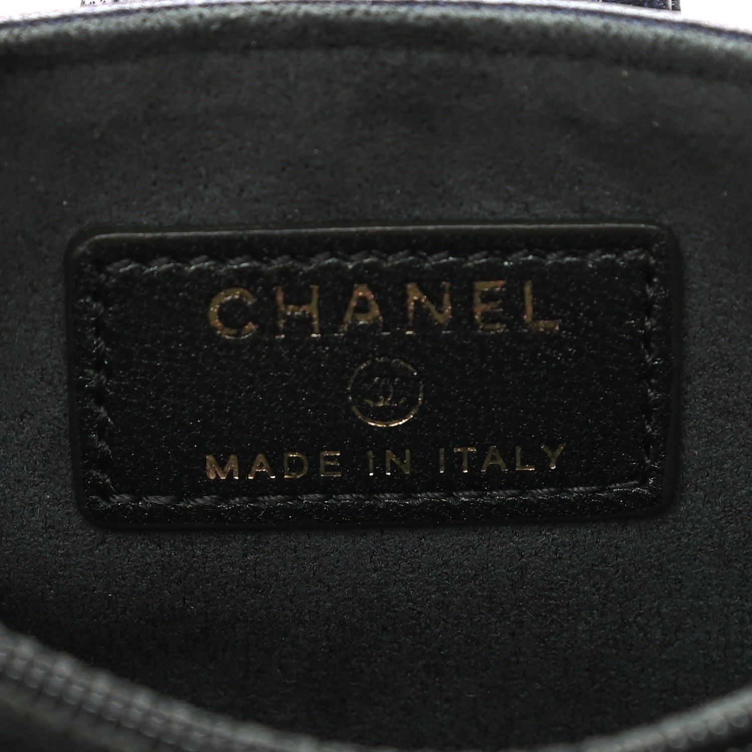 Chanel Lambskin Camellia Embossed Mini Phone Holder Clutch Dark Blue 6 of 7