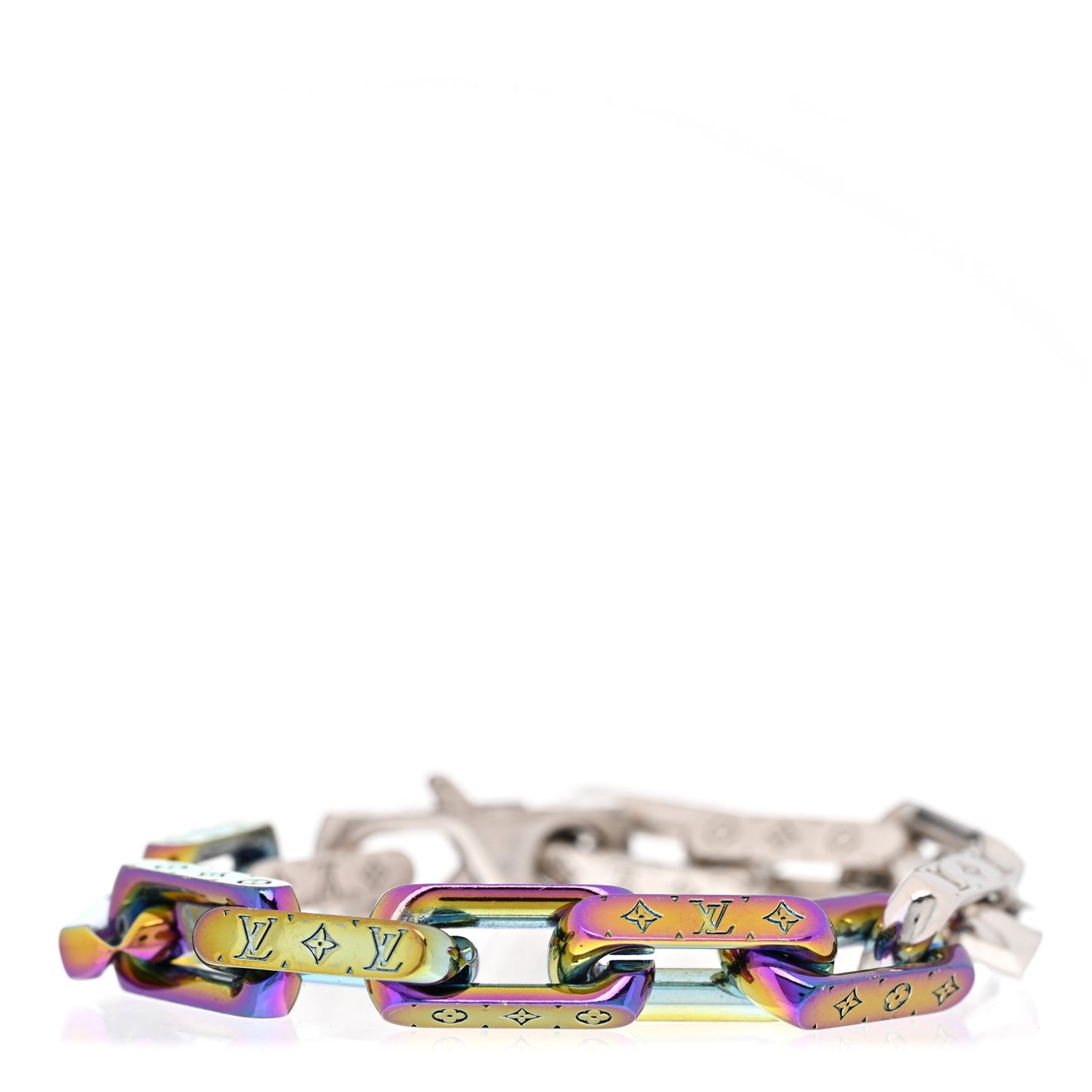 Metal Signature Chain Bracelet Rainbow