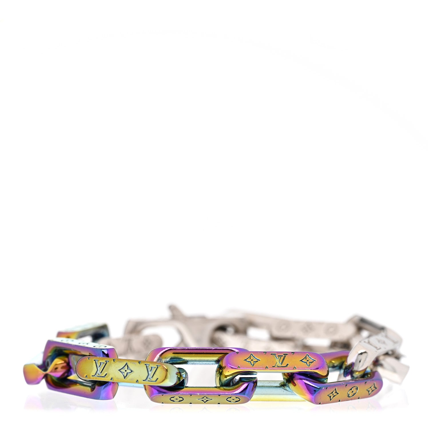 Louis Vuitton Metal Signature Chain Bracelet Rainbow 1 of 4