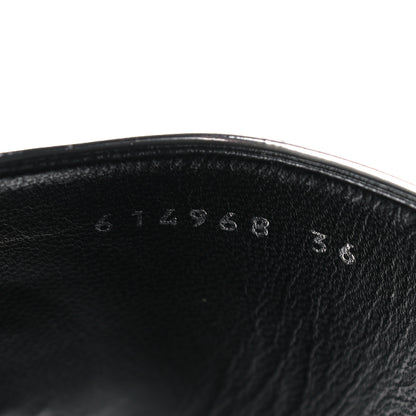 Balenciaga Mirror Metallic Calfskin Oval BB Slide Sandals 36 Silver 10 of 11