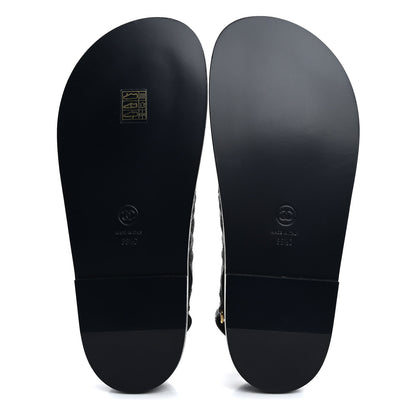 Chanel Velvet Velcro Dad Sandals 38.5 Grey 6 of 10