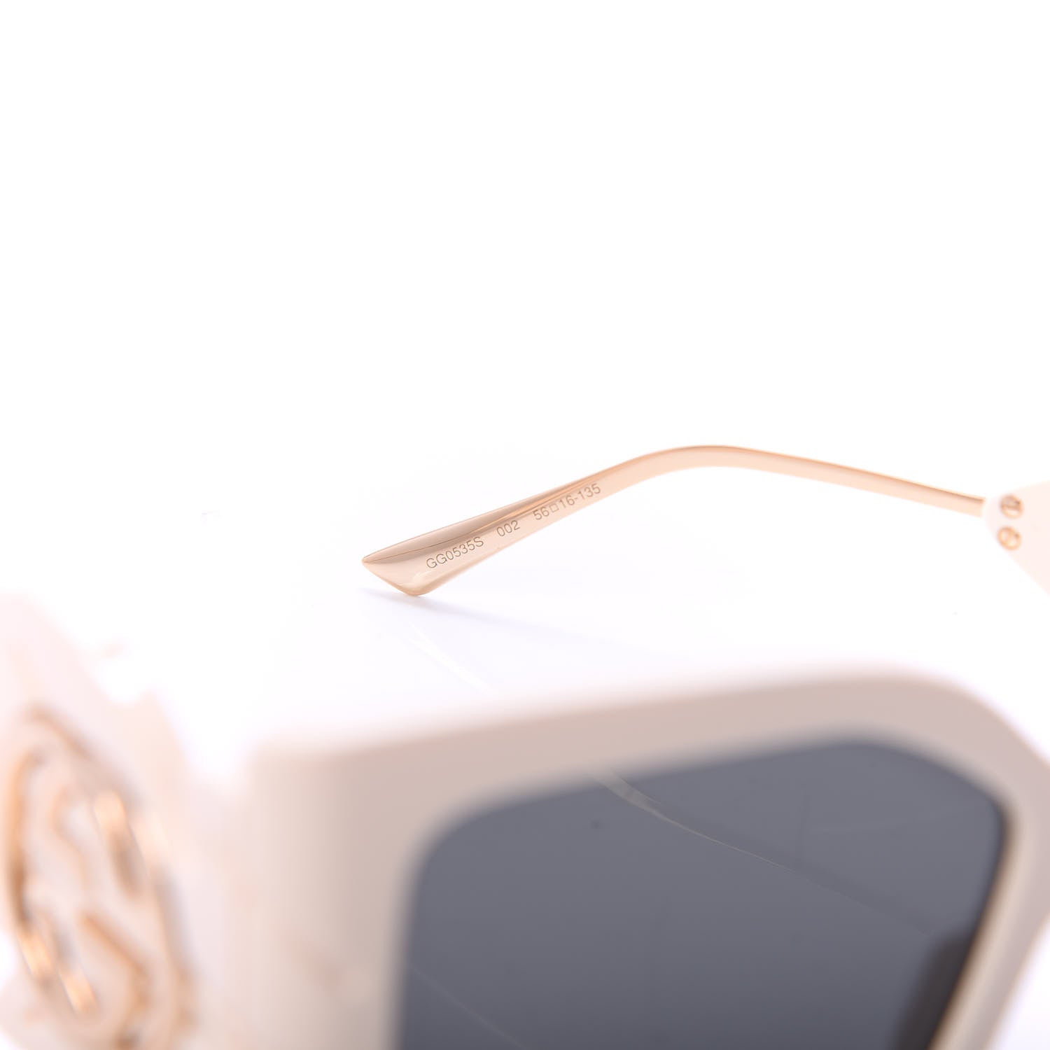 Gucci Acetate Square Frame Wing Sunglasses GG0535S Ivory 5 of 7