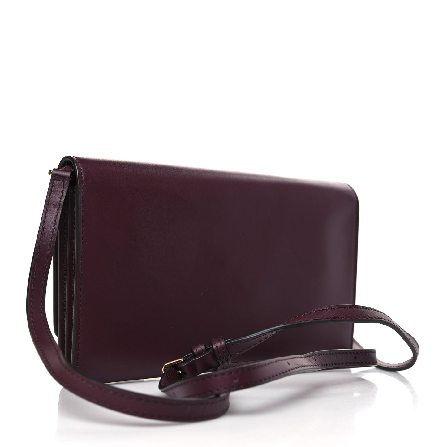 Calfskin Logo Hazelmere Wallet With Detachable Strap Deep Maroon