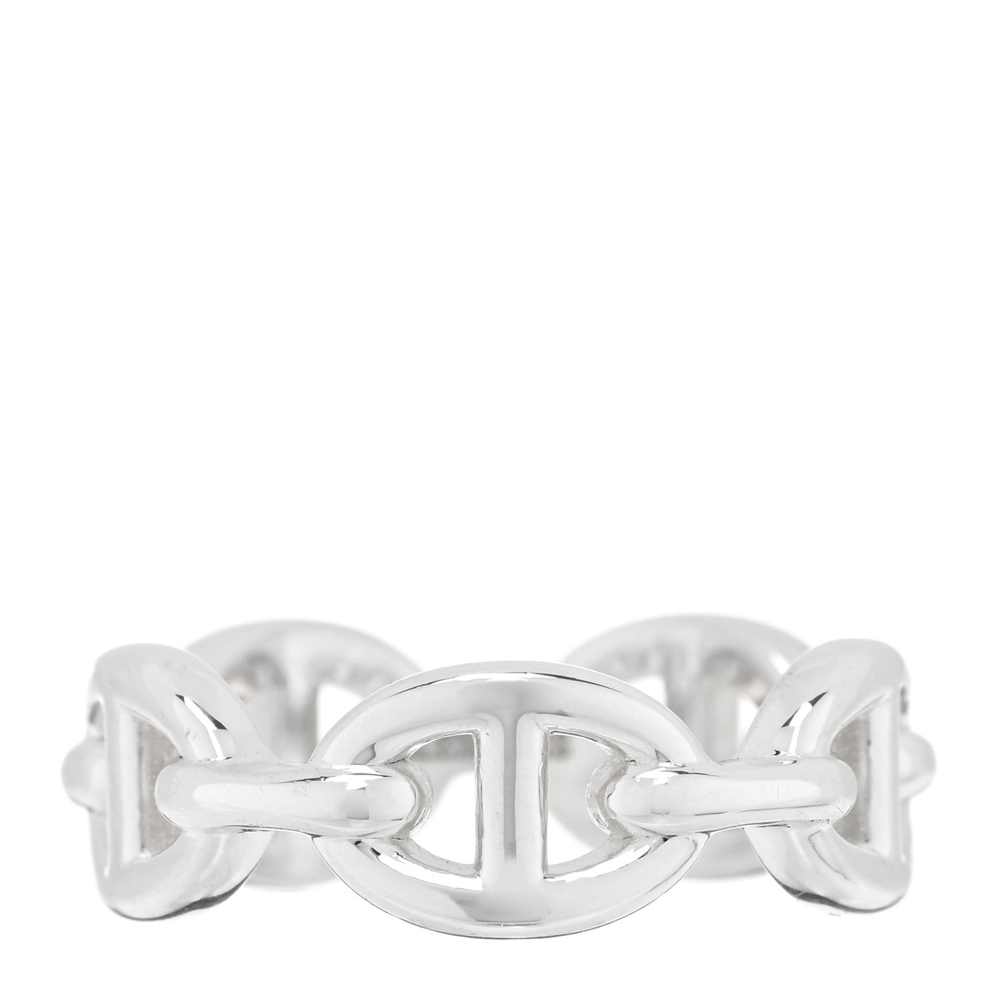 Sterling Silver PM Chaine d'Ancre Enchainee Band Ring 54 7