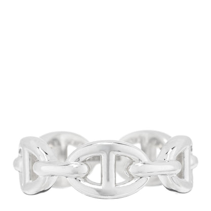 Hermes Sterling Silver PM Chaine d'Ancre Enchainee Band Ring 54 7 1 of 5
