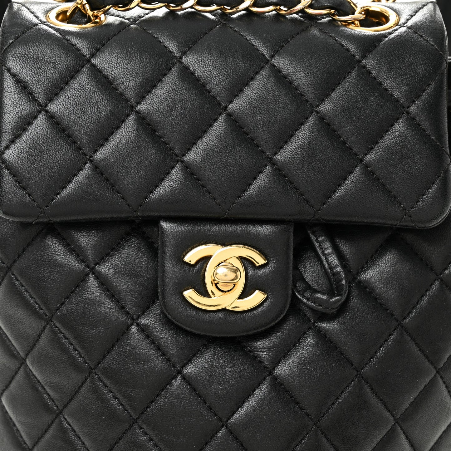 Calfskin Quilted Mini Urban Spirit Backpack Black