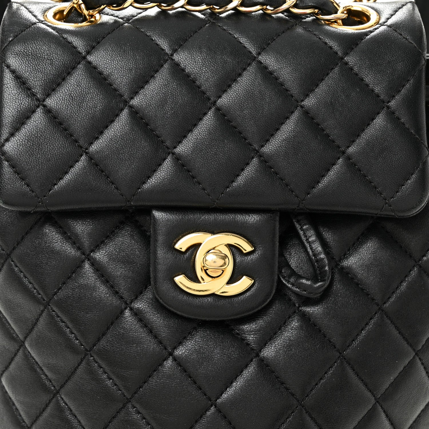 Chanel Calfskin Quilted Mini Urban Spirit Backpack Black 8 of 10