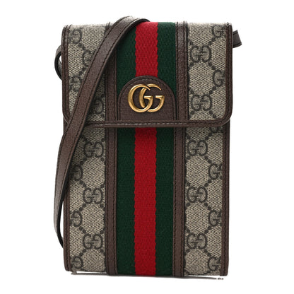 Gucci GG Supreme Monogram Web Mini Ophidia Crossbody Bag Beige New Acero 1 of 8