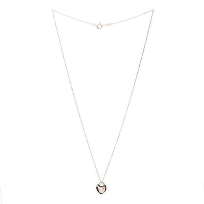 Tiffany 18K Rose Gold Mini Heart Lock Pendant Necklace 3 of 7