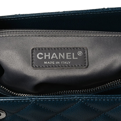 Chanel Caviar Quilted XL Grand Shopping Tote GST Navy Blue 5 of 12