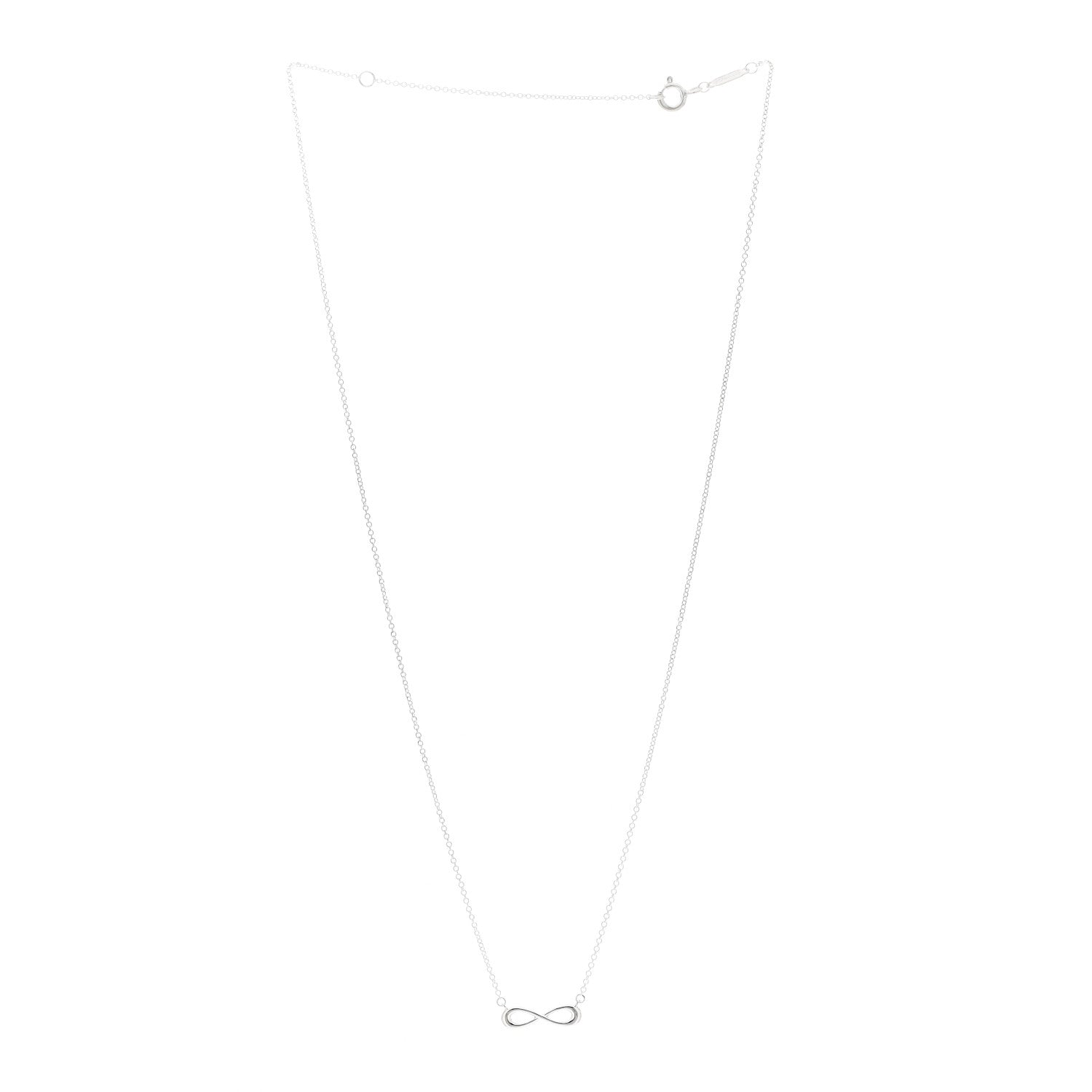 Tiffany Sterling Silver Mini Infinity Pendant Necklace 3 of 6