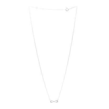 Tiffany Sterling Silver Mini Infinity Pendant Necklace 3 of 6