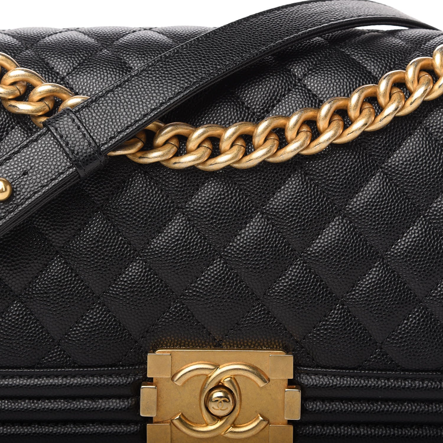 Chanel Caviar Quilted Medium Boy Flap Black 10 of 11