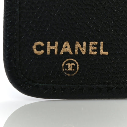 Chanel Grained Calfskin CC Button Pocket Agenda Cover Black 6 of 16