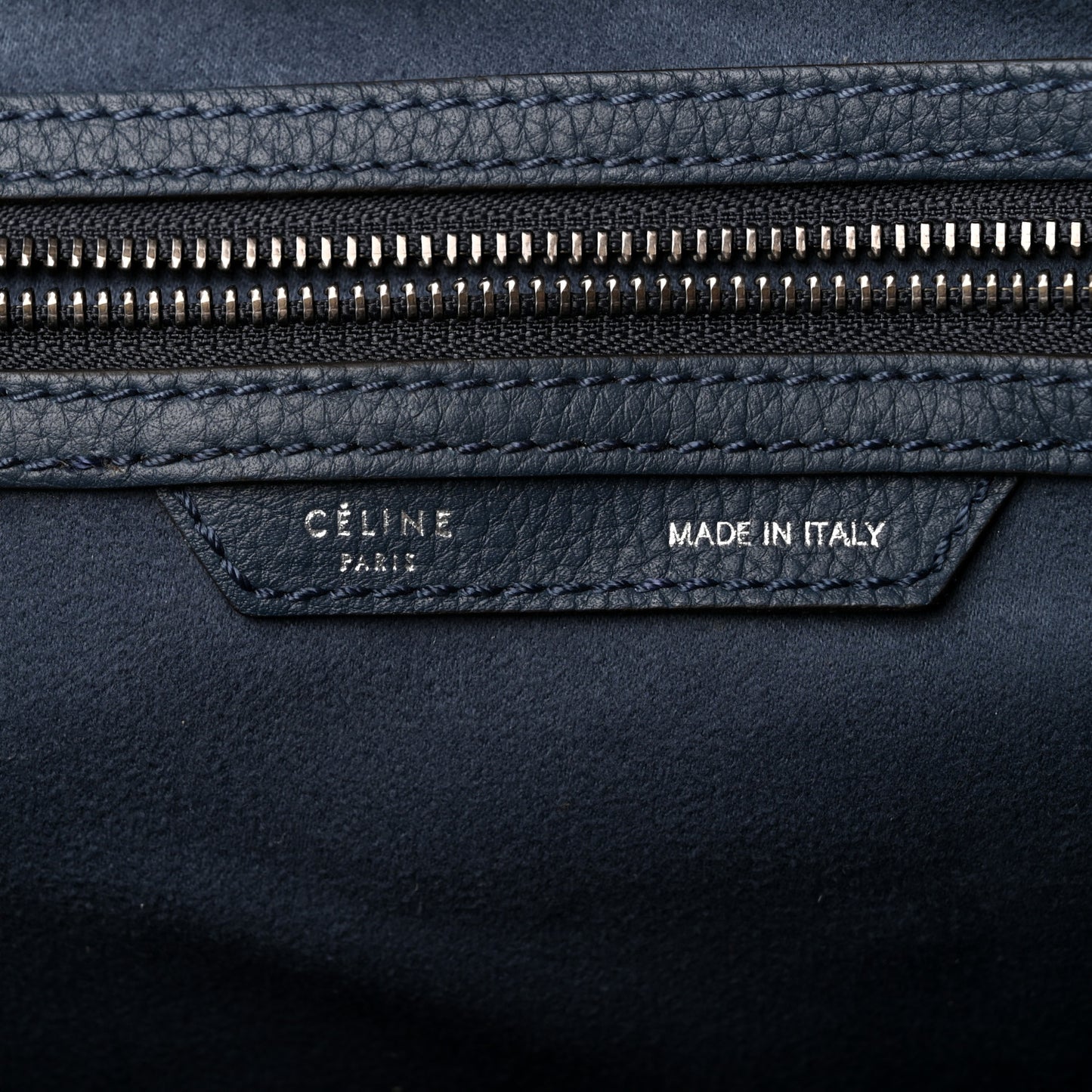 Drummed Calfskin Mini Luggage Blue