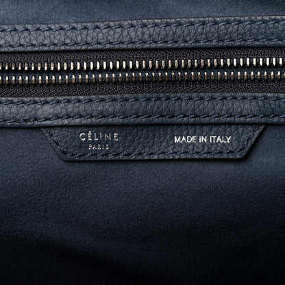 Celine Drummed Calfskin Mini Luggage Blue 5 of 9