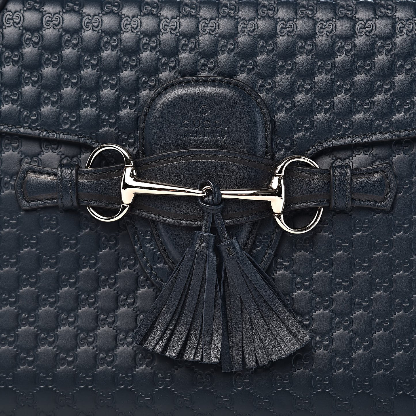 Soft Microguccissima Medium Emily Chain Shoulder Bag Blue
