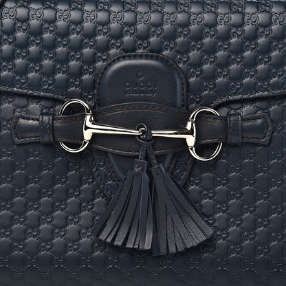 Gucci Soft Microguccissima Medium Emily Chain Shoulder Bag Blue 11 of 14