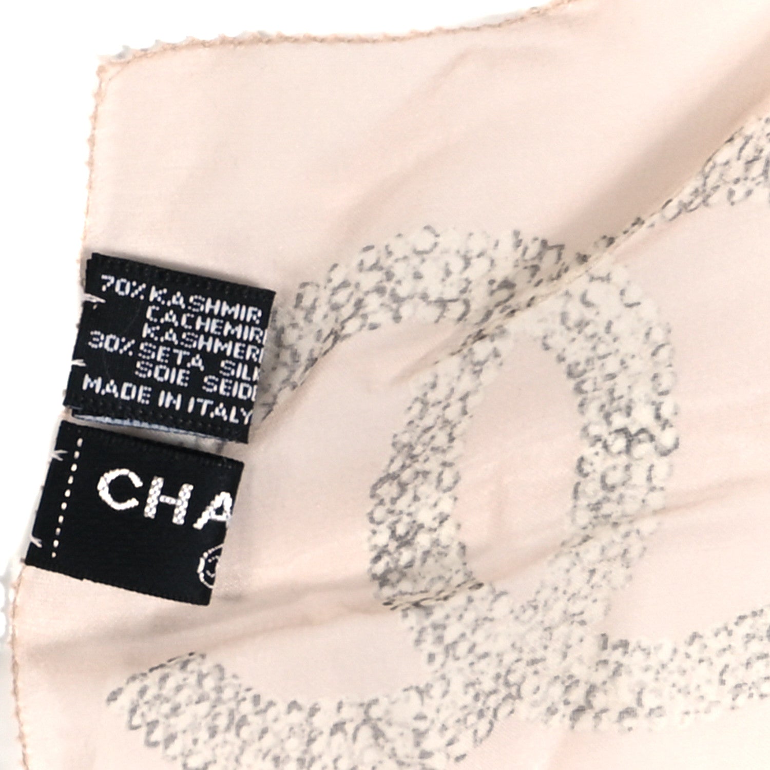 Chanel Cashmere Silk CC Chain Scarf Pink 3 of 3