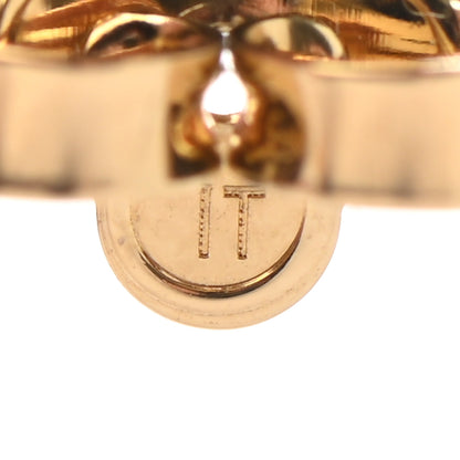 Louis Vuitton Metal Crystal Petit Louis Earrings Gold 4 of 4