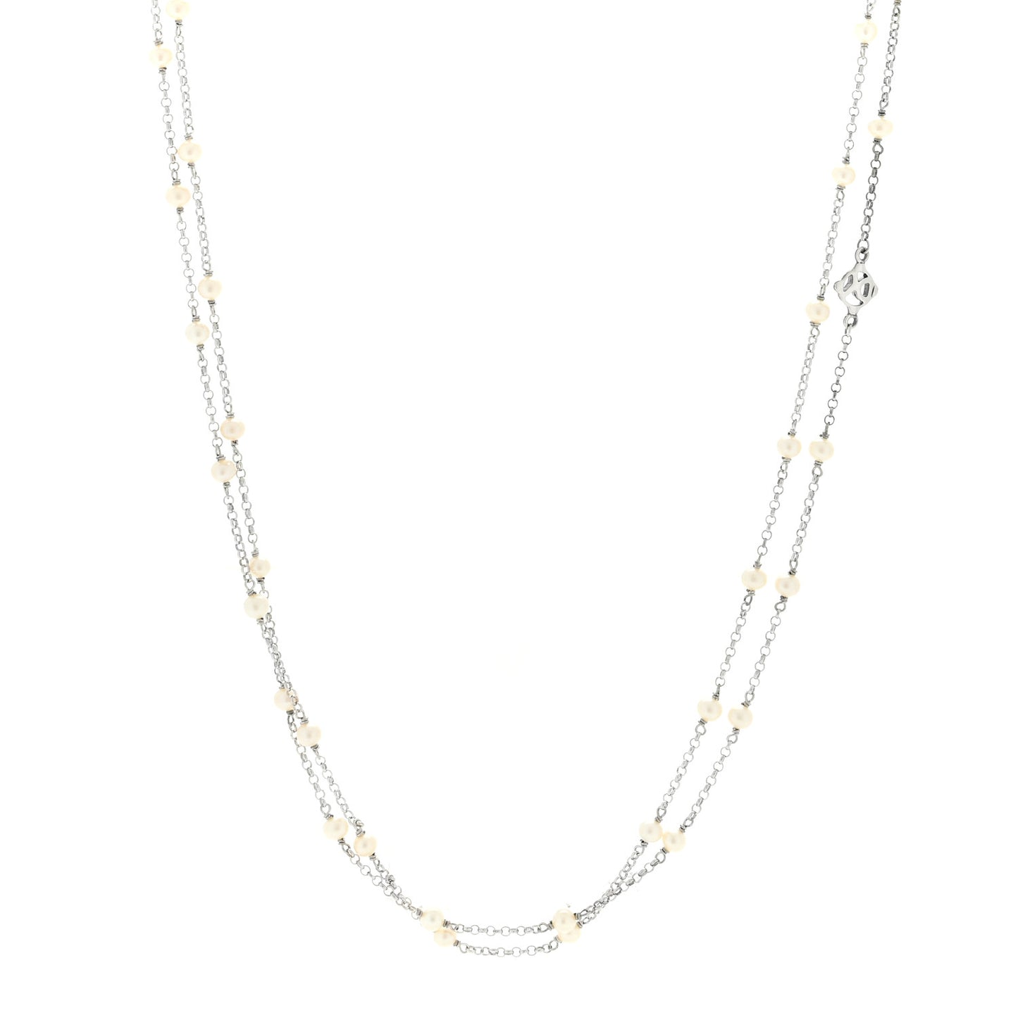 Sterling Silver Freshwater Pearl Bead Chain Necklace
