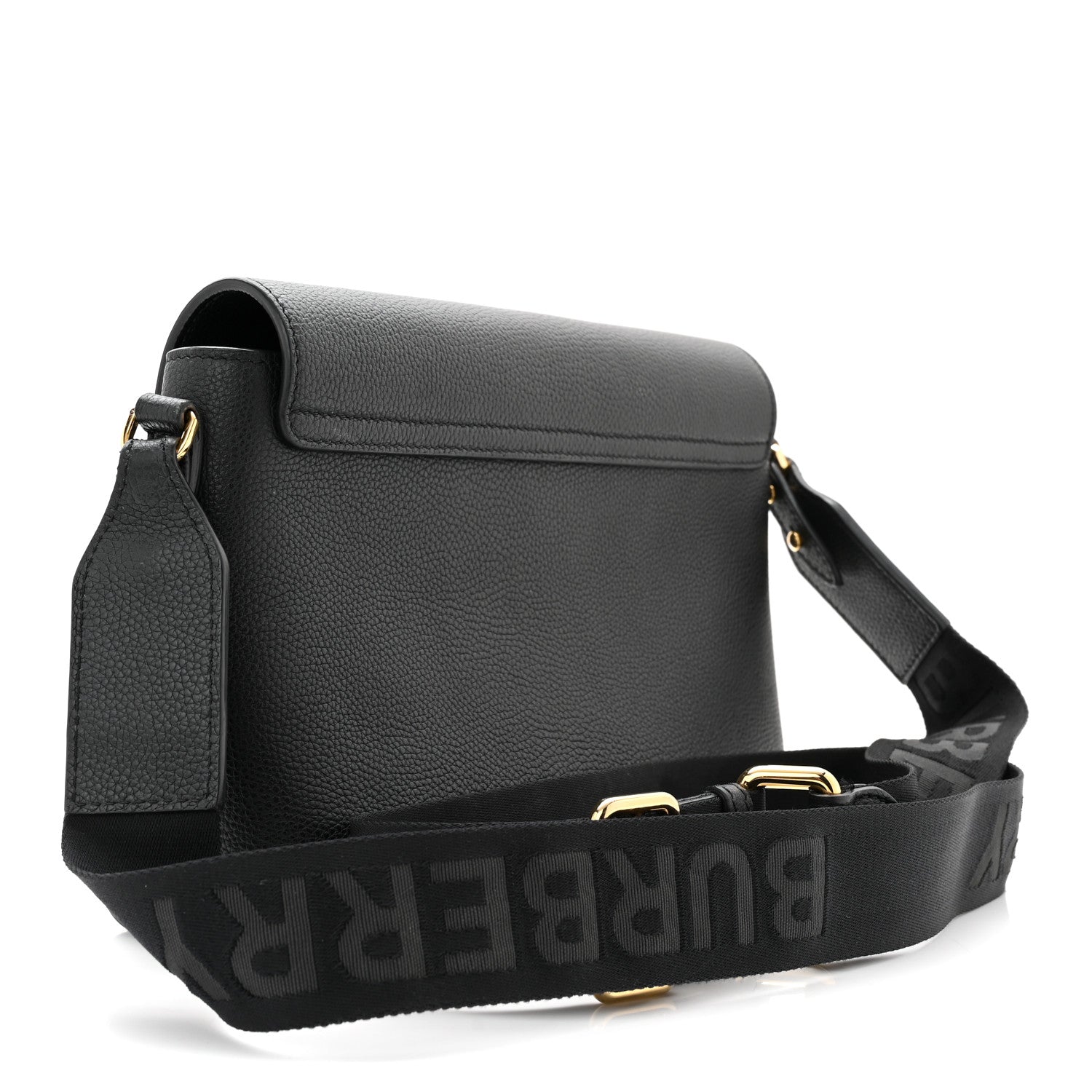 Burberry Grainy Calfskin Vintage Check Note Crossbody Bag Black 3 of 10