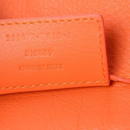 Balenciaga Calfskin Papier Ledger Tote Tangerine 7 of 10