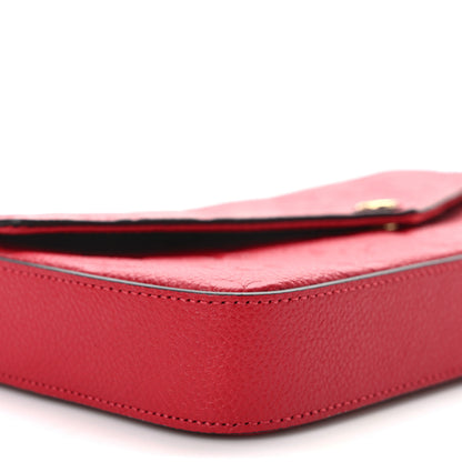 Louis Vuitton Empreinte Pochette Felicie Chain Wallet Scarlet 10 of 15