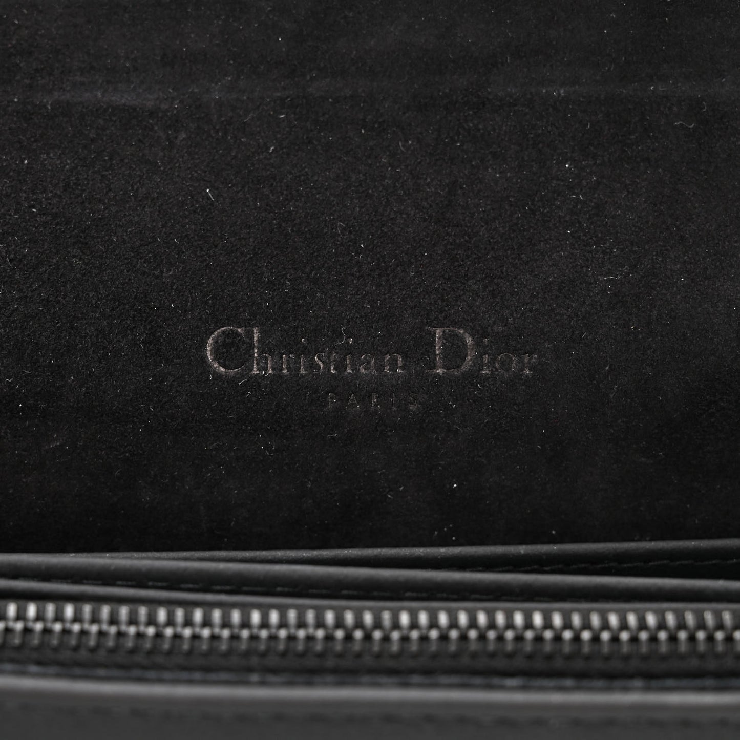 Ultra Matte Calfskin Cannage Lady Dior Clutch Black