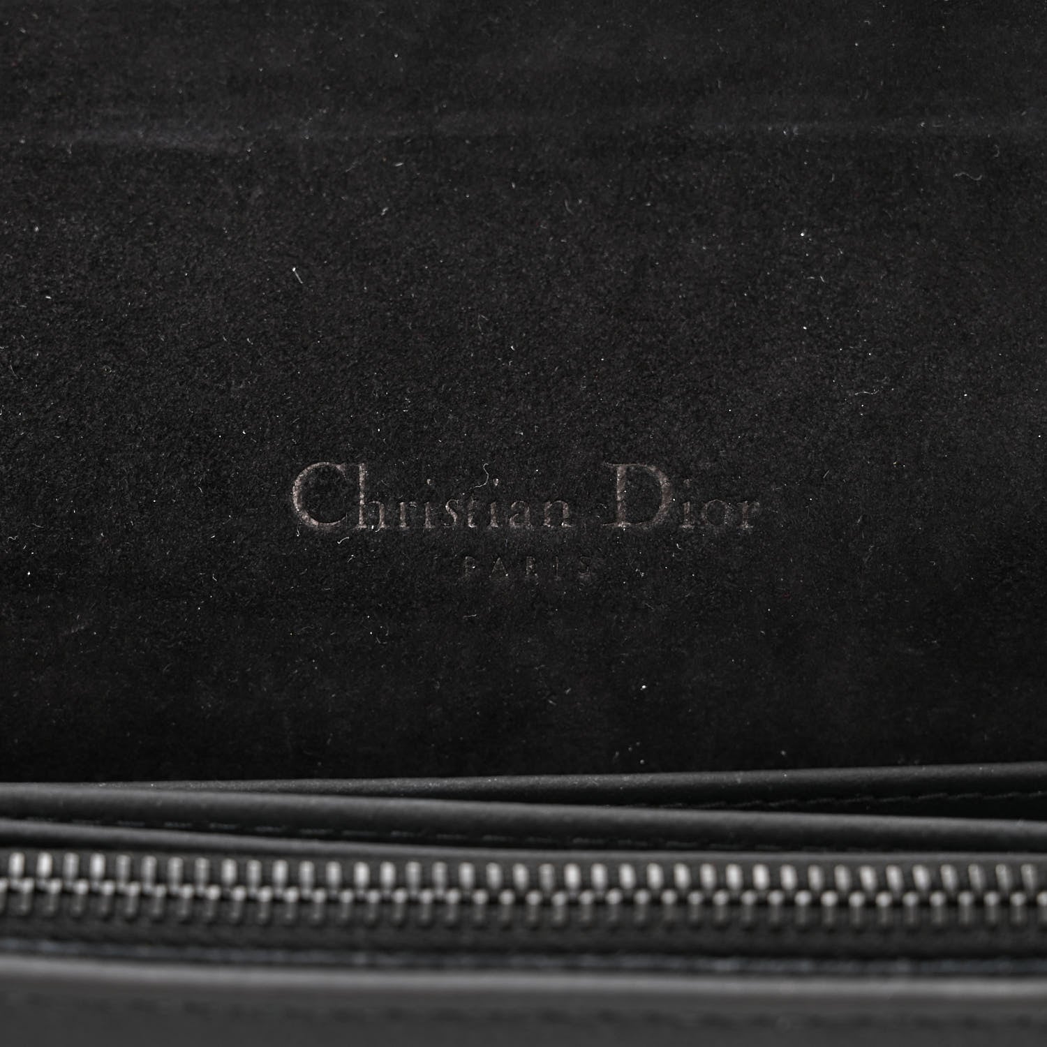 Christian Dior Ultra Matte Calfskin Cannage Lady Dior Clutch Black 7 of 13