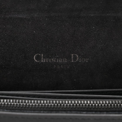 Christian Dior Ultra Matte Calfskin Cannage Lady Dior Clutch Black 7 of 13
