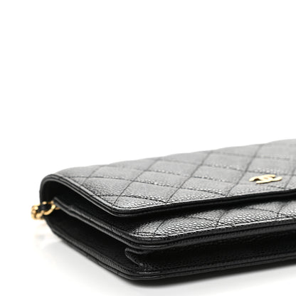 Chanel Caviar Quilted Wallet On Chain WOC Black 9 of 10