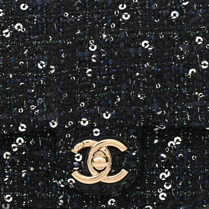 Chanel Tweed Mini Pearl Handle Flap Black Ecru 8 of 10