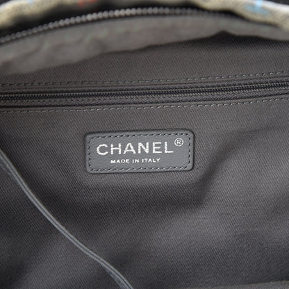 Chanel Graffiti Printed Canvas Medium Backpack Black 5 of 9