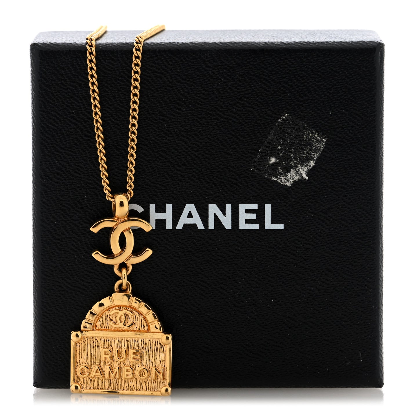 Metal CC Rue Cambon Necklace Gold