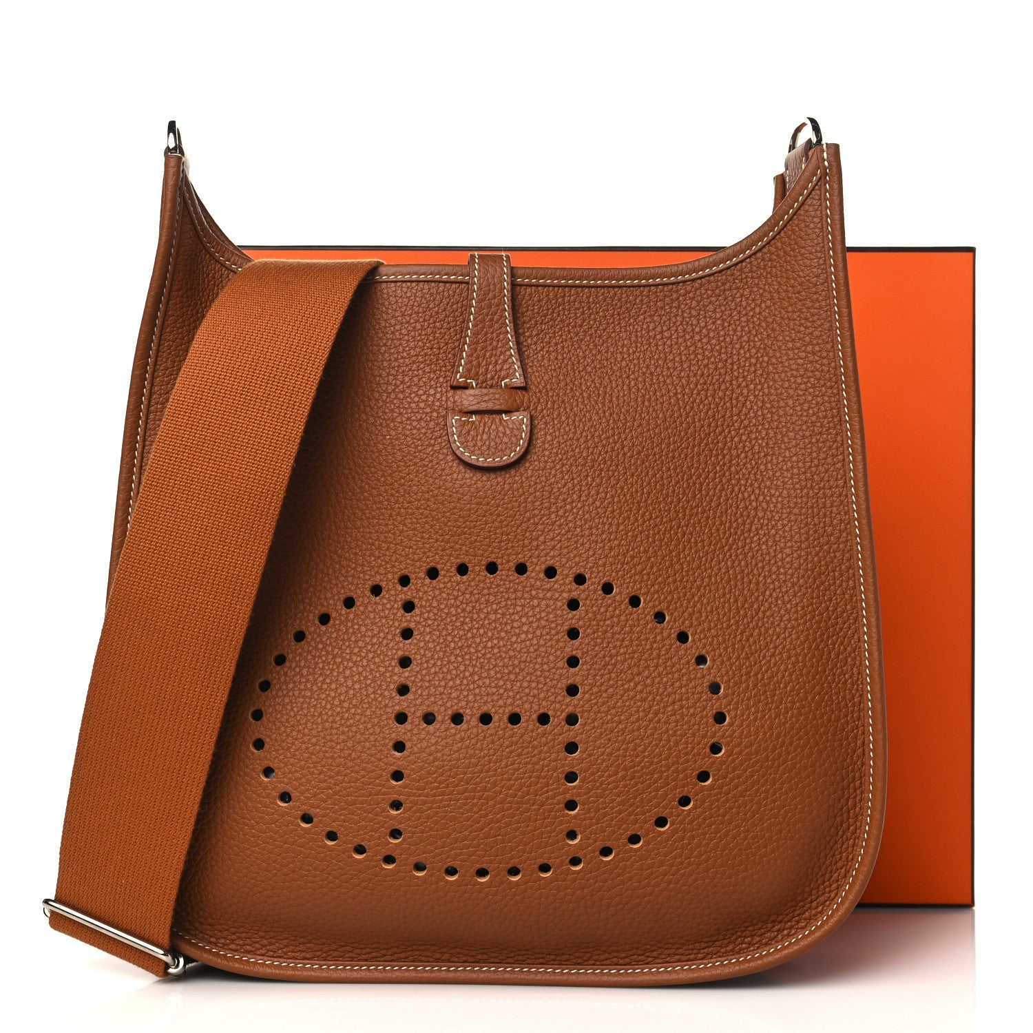 Hermes Taurillon Clemence Evelyne III PM Gold 12 of 12