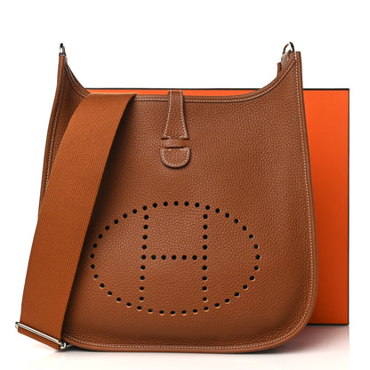 Hermes Taurillon Clemence Evelyne III PM Gold 12 of 12