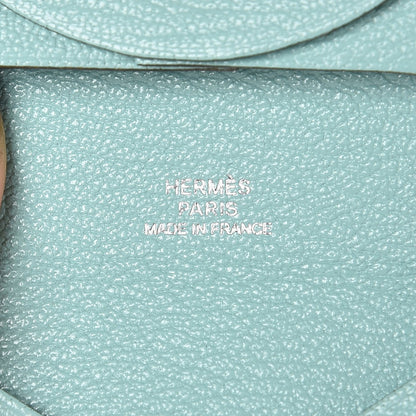 Hermes Chevre Mysore Bastia Coin Purse Aqua 6 of 7