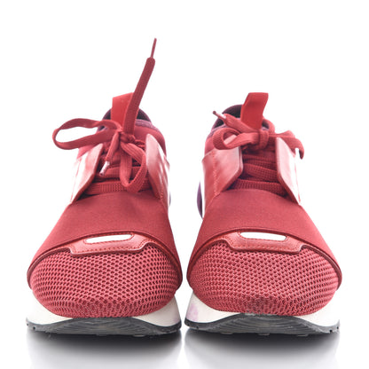 Balenciaga Mesh Calfskin Neoprene Suede Womens Race Runner Sneakers 38 Rouge Violet 2 of 9