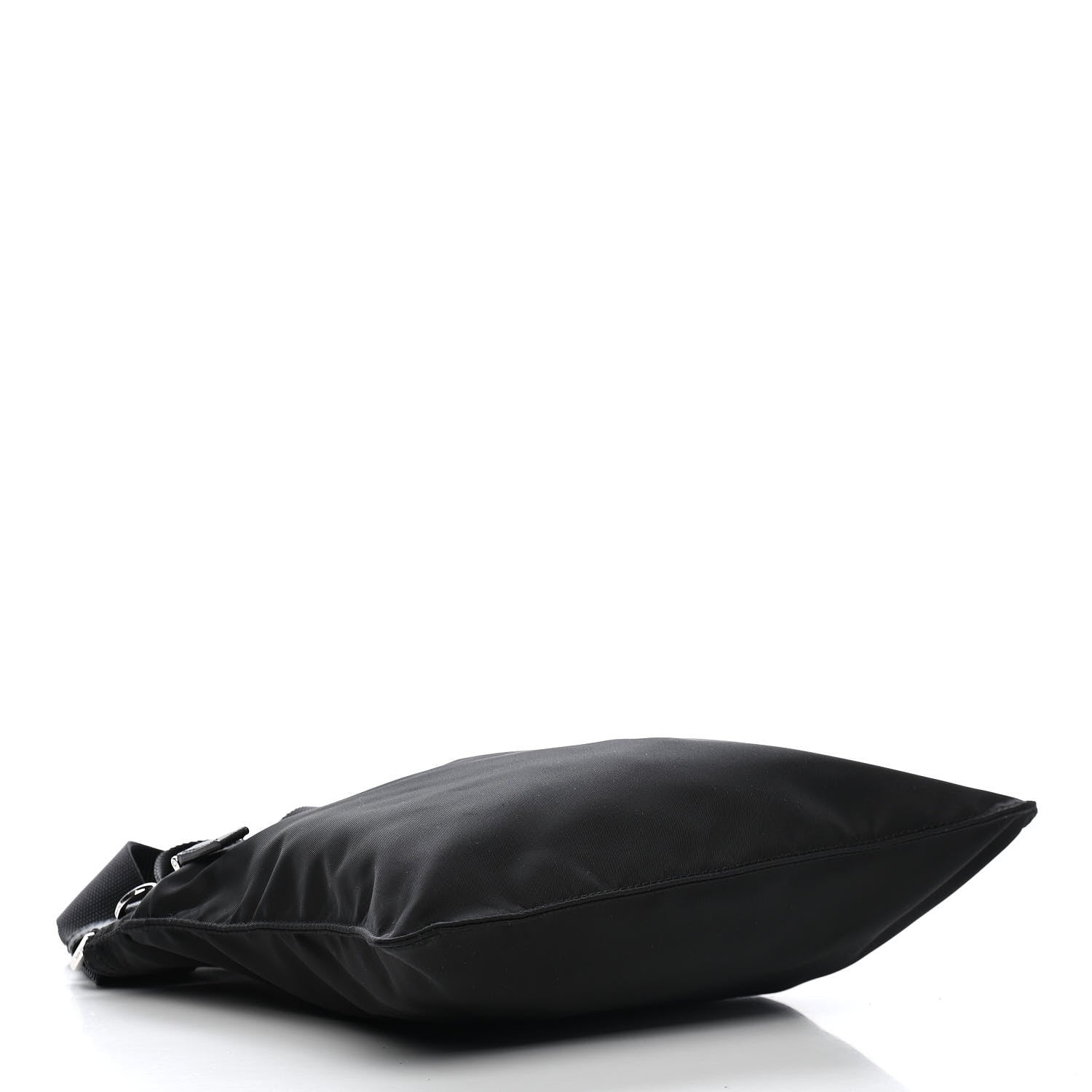Prada Nylon Flat Messenger Bag Black 4 of 8