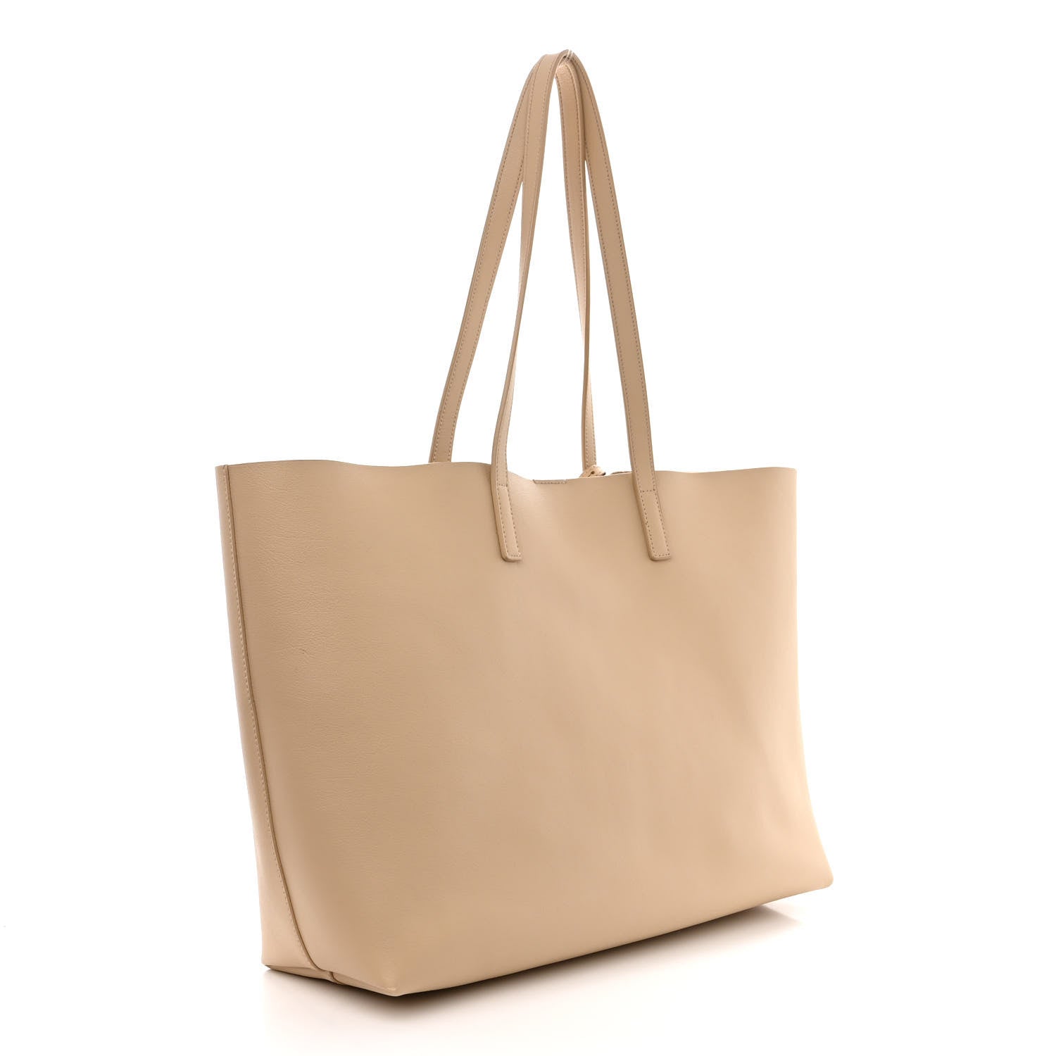 Saint Laurent Calfskin Large Shopping Tote Dark Beige 4 of 18