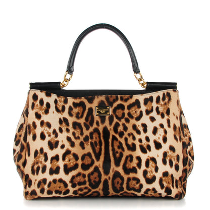 Dolce & Gabbana Calfskin Hair Leopard Print Medium Miss Sicily Shopper Tote 1 of 6