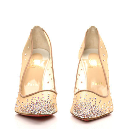 Christian Louboutin Metallic Nappa Crystal Strass Follies 100 Pumps 40.5 2 of 7