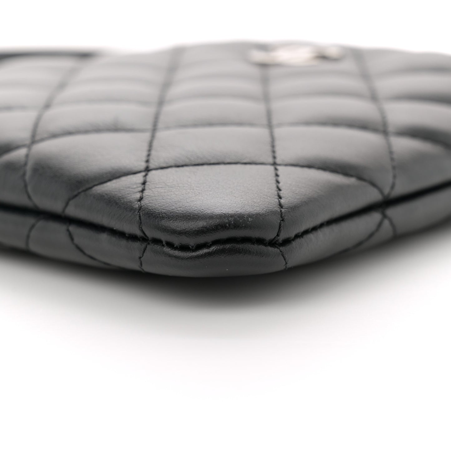 Lambskin Quilted Crossbody Bag Black