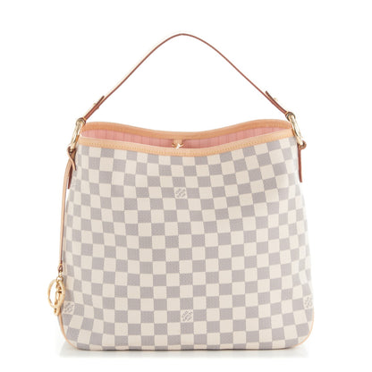 Louis Vuitton Damier Azur Delightful MM Rose Ballerine 1 of 7