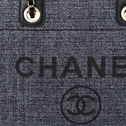 Chanel Lurex Boucle Small Deauville Tote Black 8 of 10