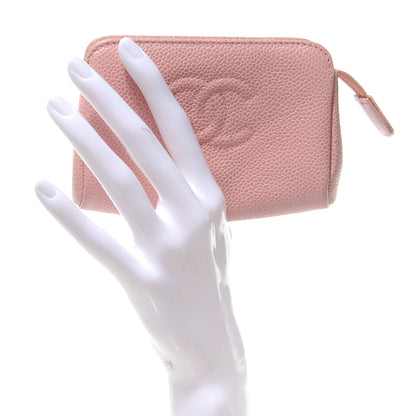 Chanel Caviar CC Small Cosmetic Pouch Pink 2 of 8