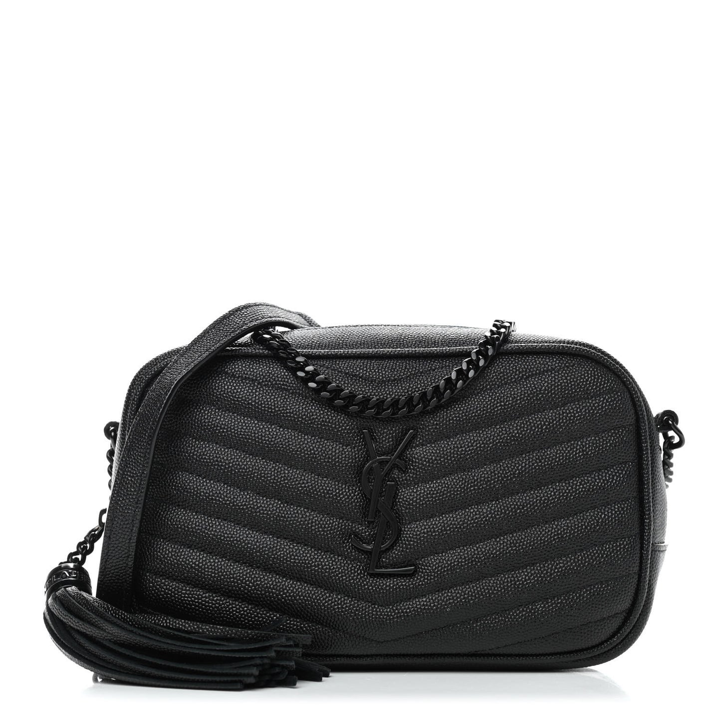 Grain De Poudre Matelasse Monogram Mini Lou Camera Bag Black