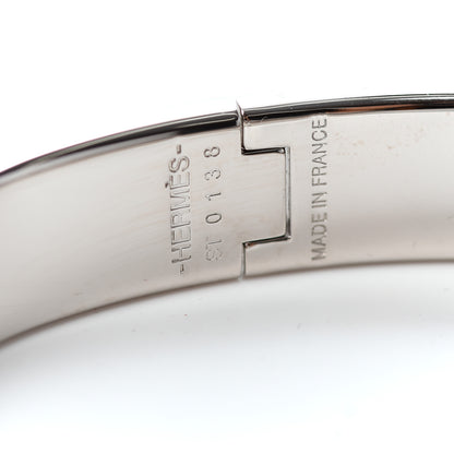 Hermes Enamel Narrow Clic Clac H Bracelet GM White 4 of 5