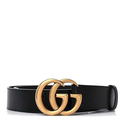 Gucci Textured Calfskin Double G 40mm Belt 85 34 Black 1 of 5